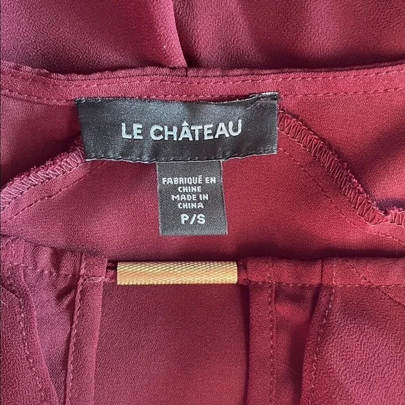 Le Chateau Deep Red Blouse - Picture 7 of 9